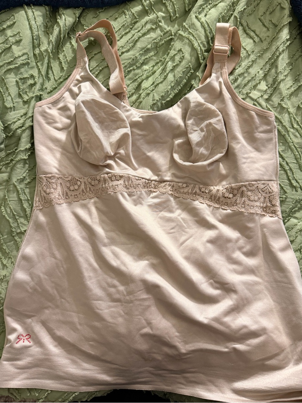 Ruby Ribbon Light Beige Lace-Trim Cami Slip
